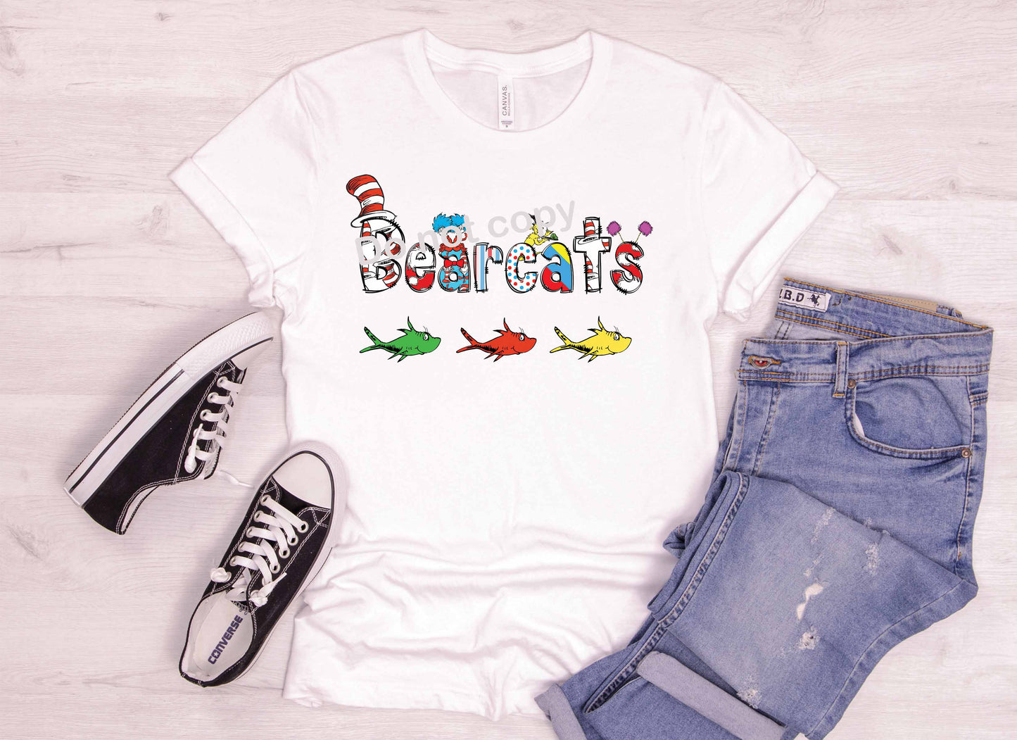 Dr Seuss font Bearcats DTF TRANSFER