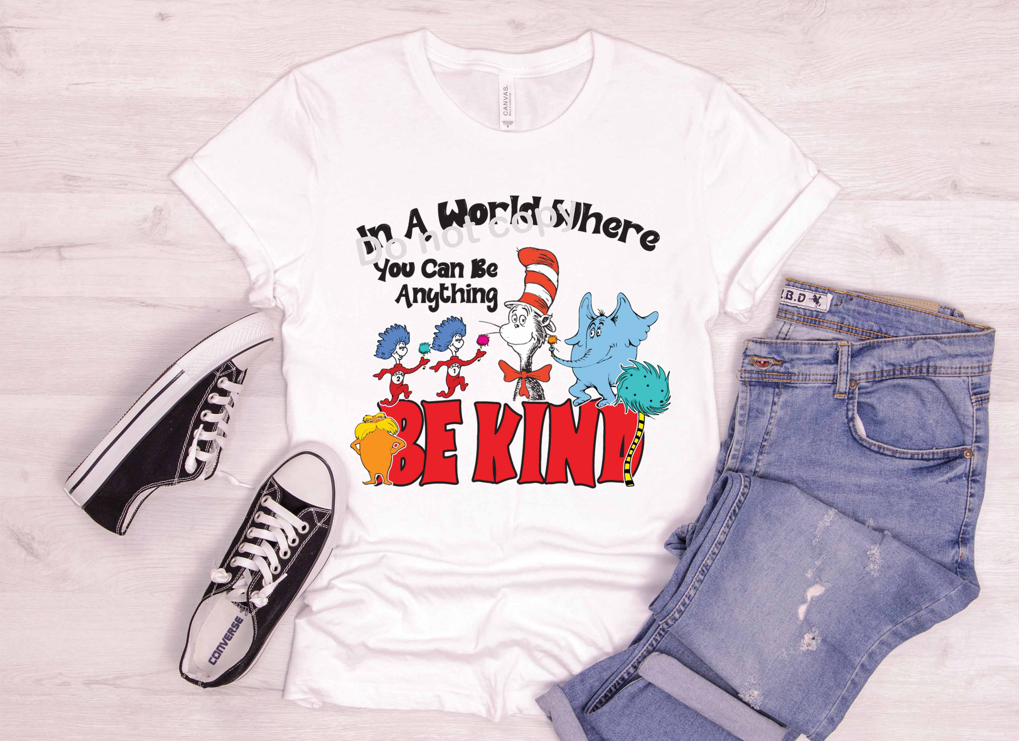 Dr Seuss Be kind DTF TRANSFER – Monkey Prints