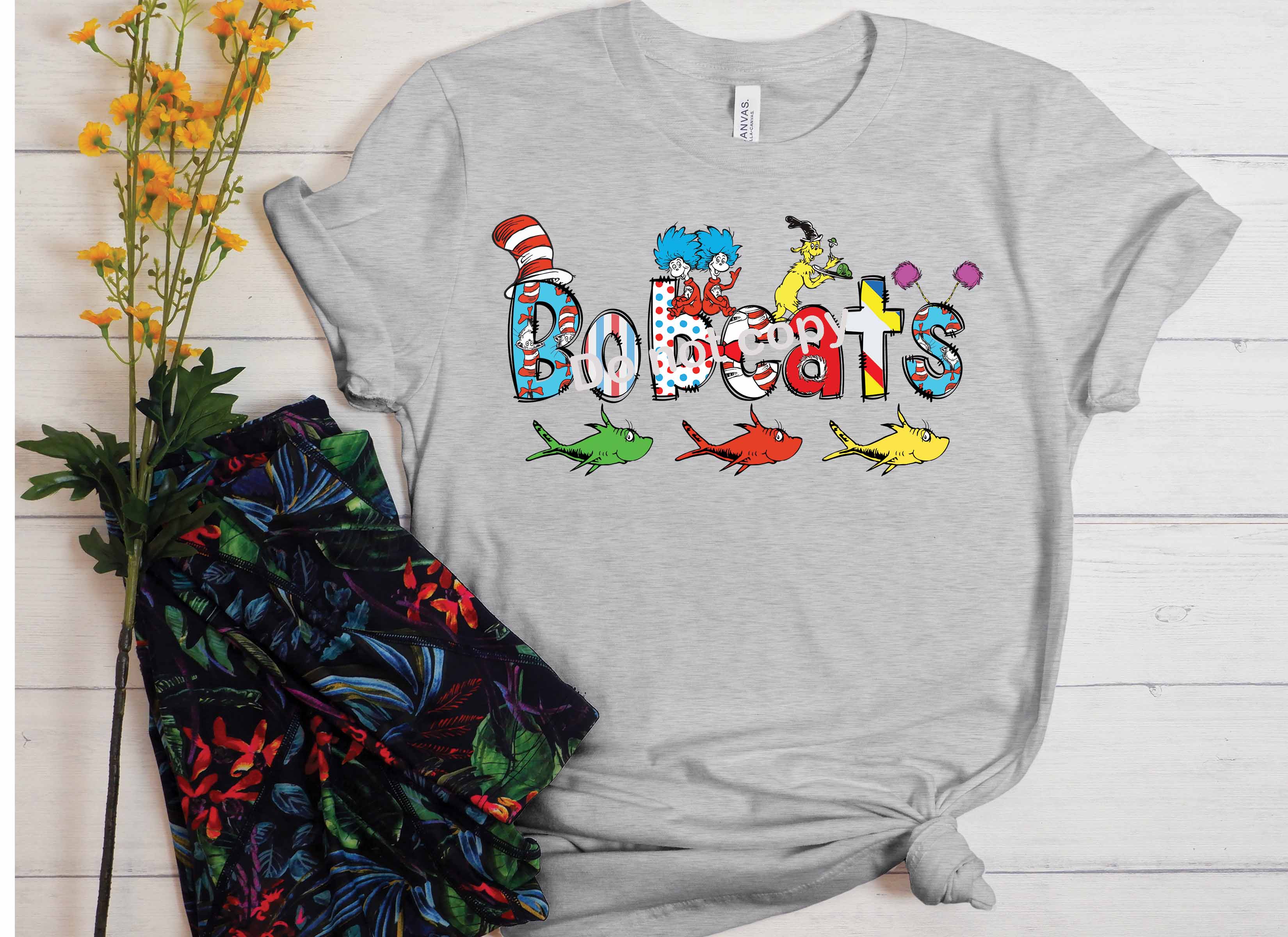 Dr Seuss font Bobcats DTF TRANSFER – Monkey Prints