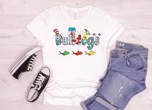 Dr Seuss font Bulldogs DTF TRANSFER