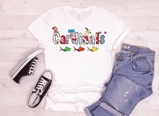 Dr Seuss font Cardinals DTF TRANSFER