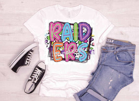 Cheetah Leopard font Raiders DTF TRANSFER