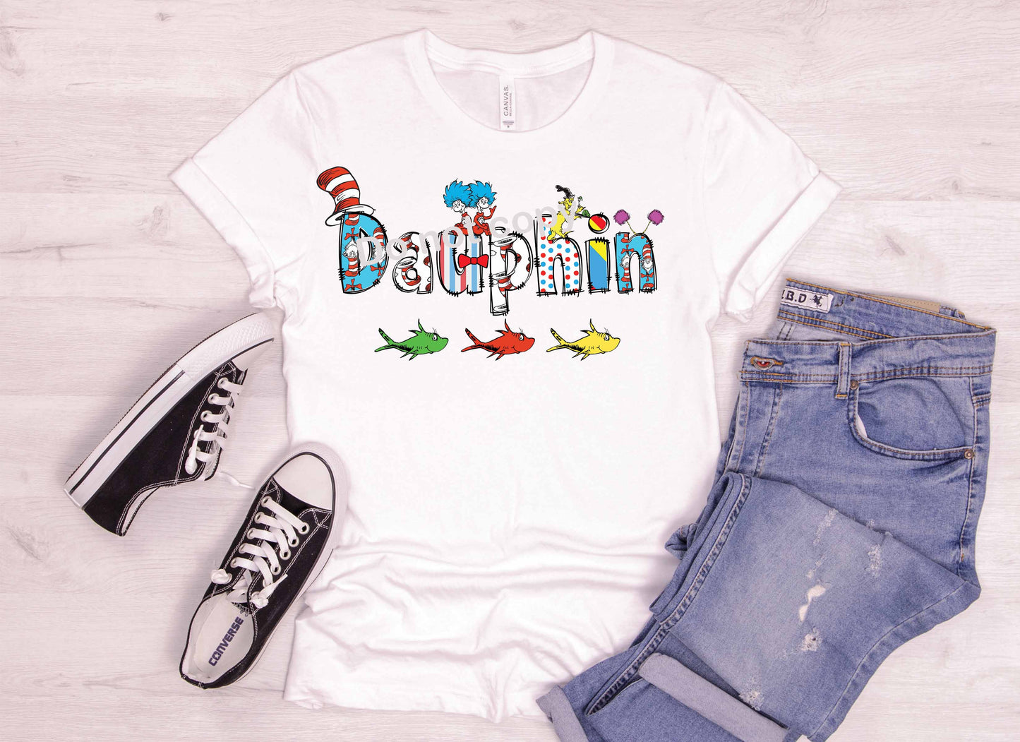 Dr Seuss font Dauphin DTF TRANSFER