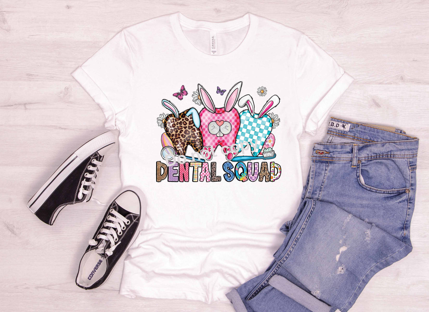 Easter Dental Squad with bunny teeth DTF Transfer