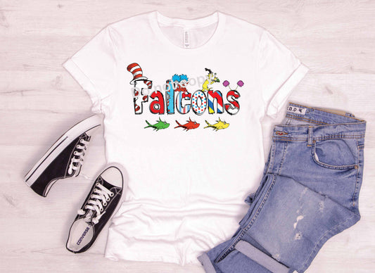 Dr Seuss font Falcons DTF TRANSFER