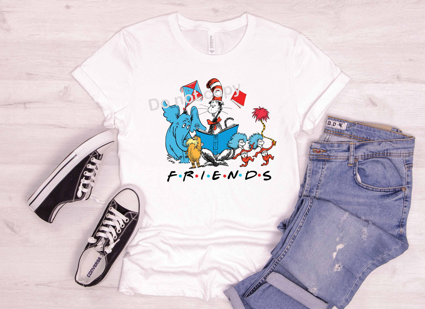 Dr Seuss Friends with characters DTF TRANSFER