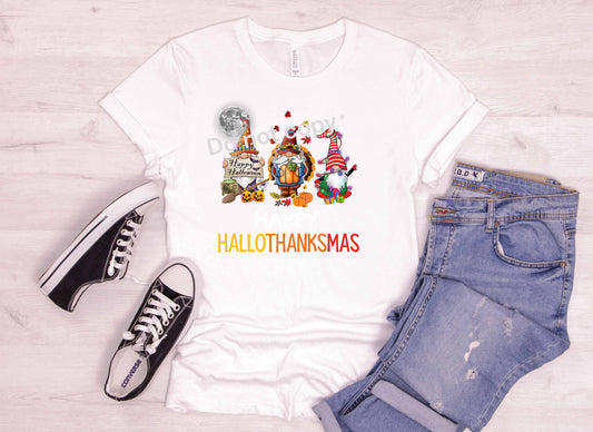 Thanksgiving HalloThanksMas Gnomes DTF Transfer