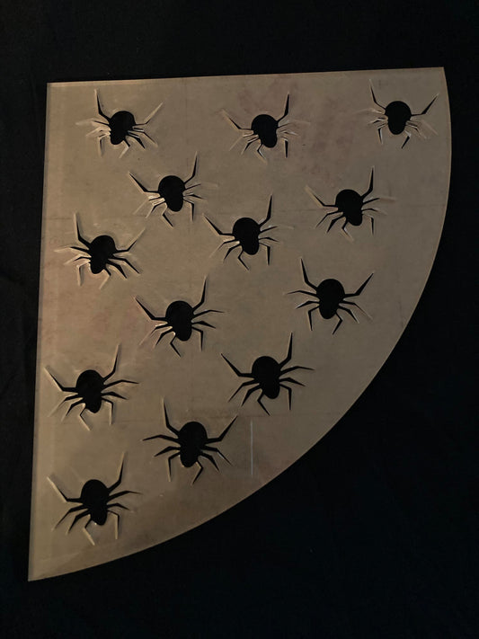 1/8" Acrylic Stencil Sleeve Halloween Spiders