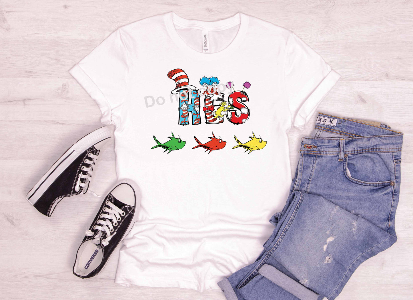 Dr Seuss font HES DTF TRANSFER