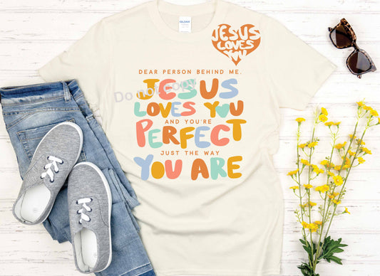 Jesus loves you with pocket hobo DTF TRANSFER