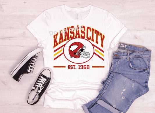 Kansas City with helmet DTF Transfer