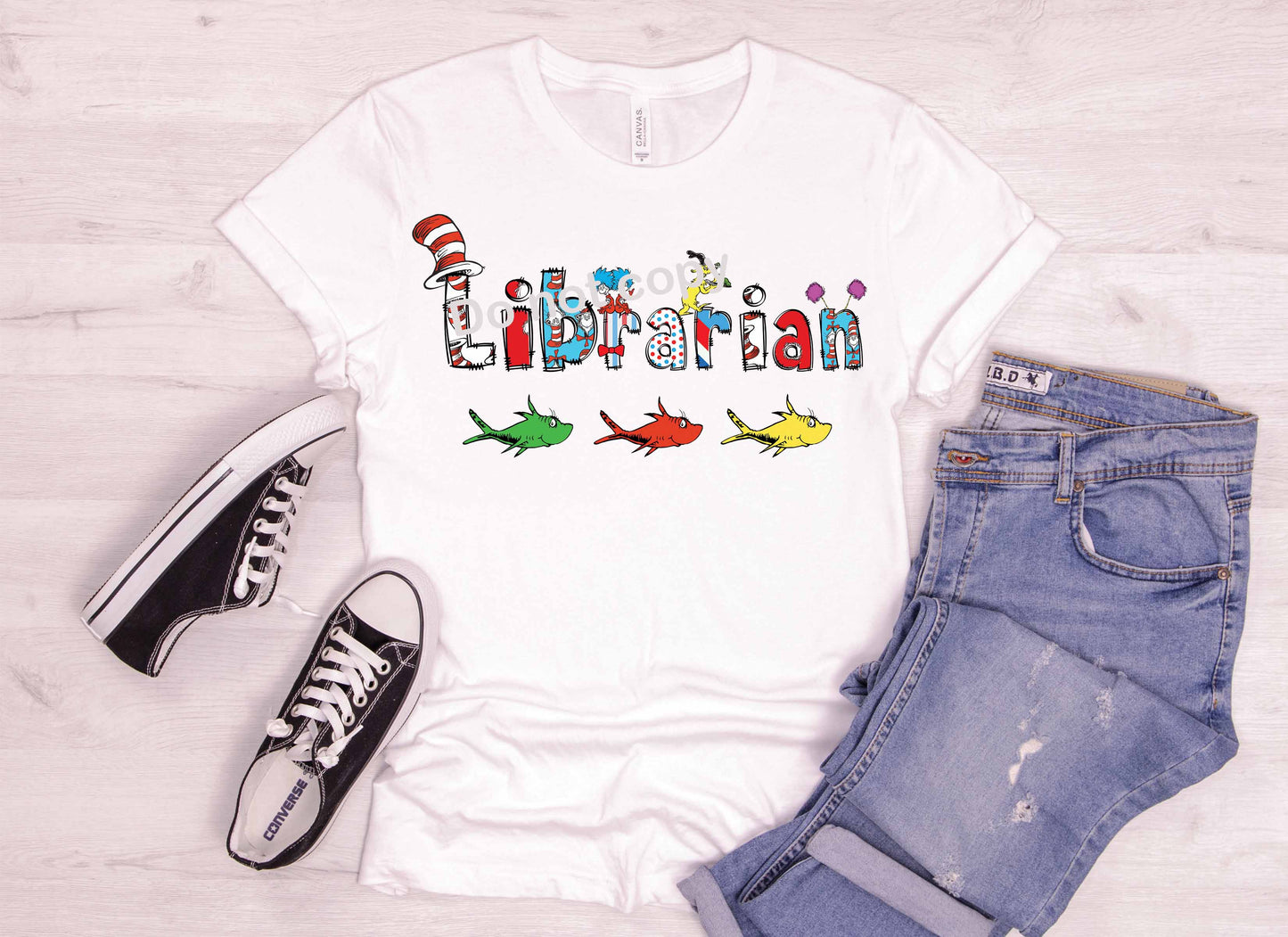 Dr Seuss font Librarian DTF TRANSFER