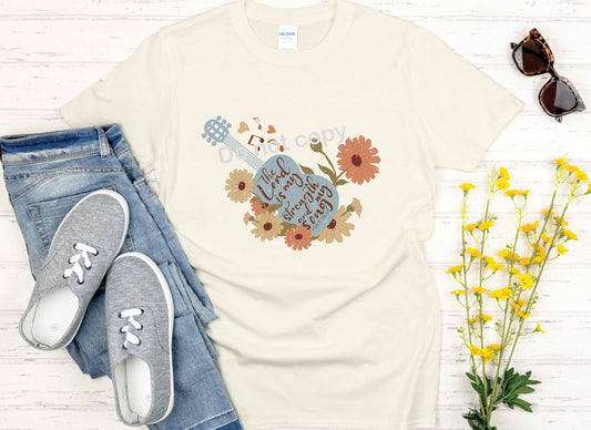 The lord is my strength Jesus hobo DTF TRANSFER