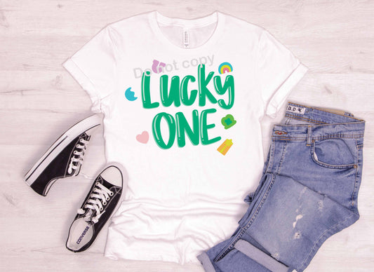 St Patricks Lucky one with charms DTF TRANSFER