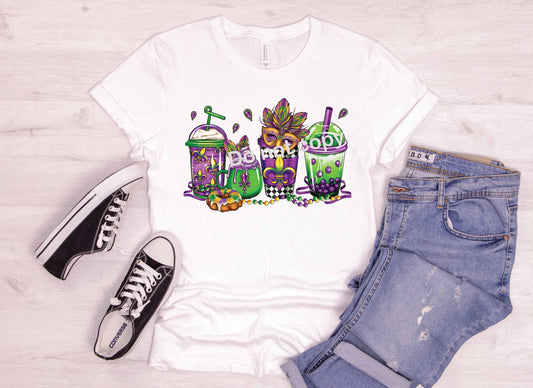 MARDI GRAS Coffee DTF Transfer