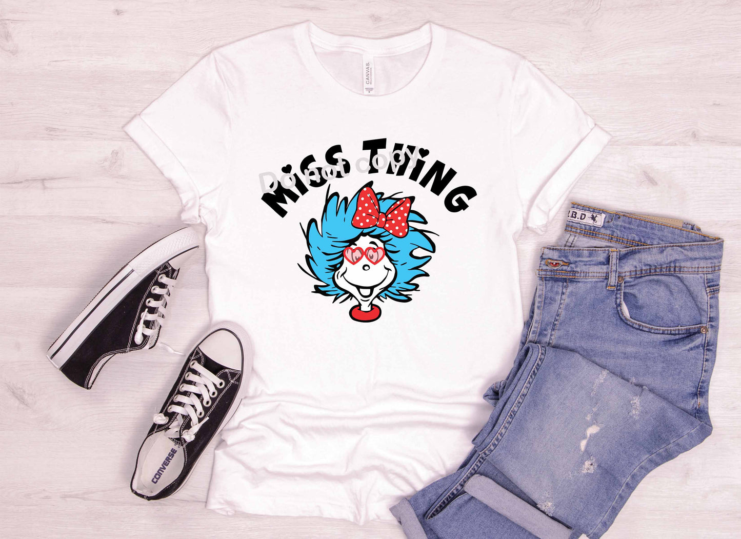 Dr Seuss Miss thang with face DTF TRANSFER