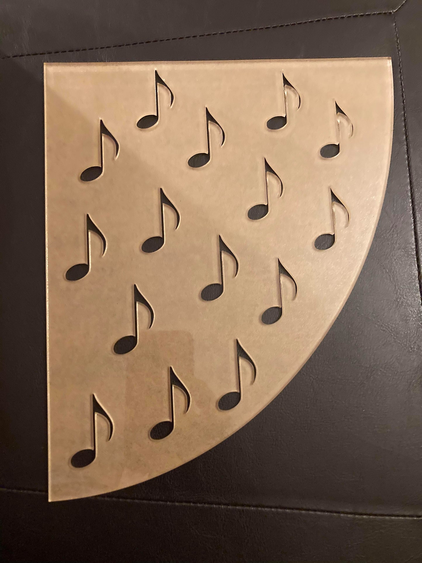 1/8" Acrylic Stencil Sleeve Music Note 2