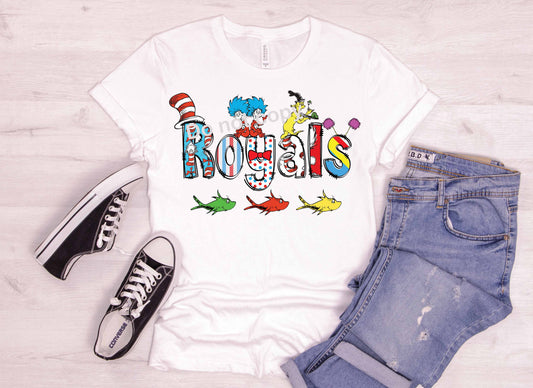 Dr Seuss font Royals DTF TRANSFER