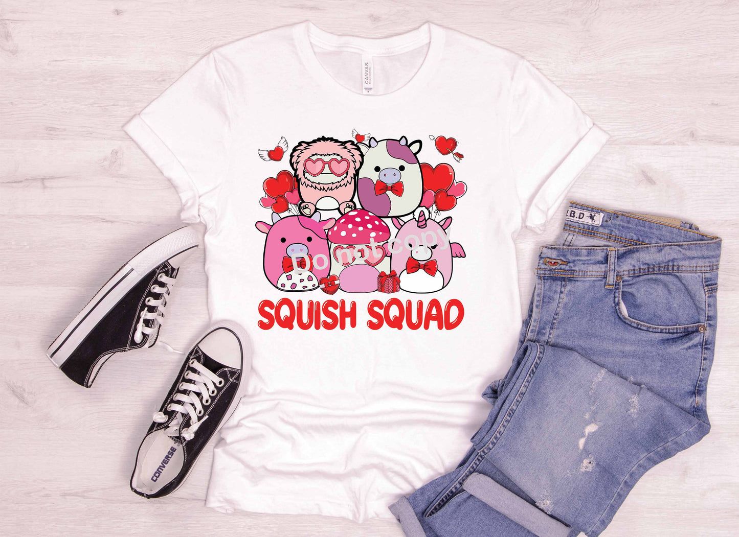 Squish Squad valentine DTF Transfer