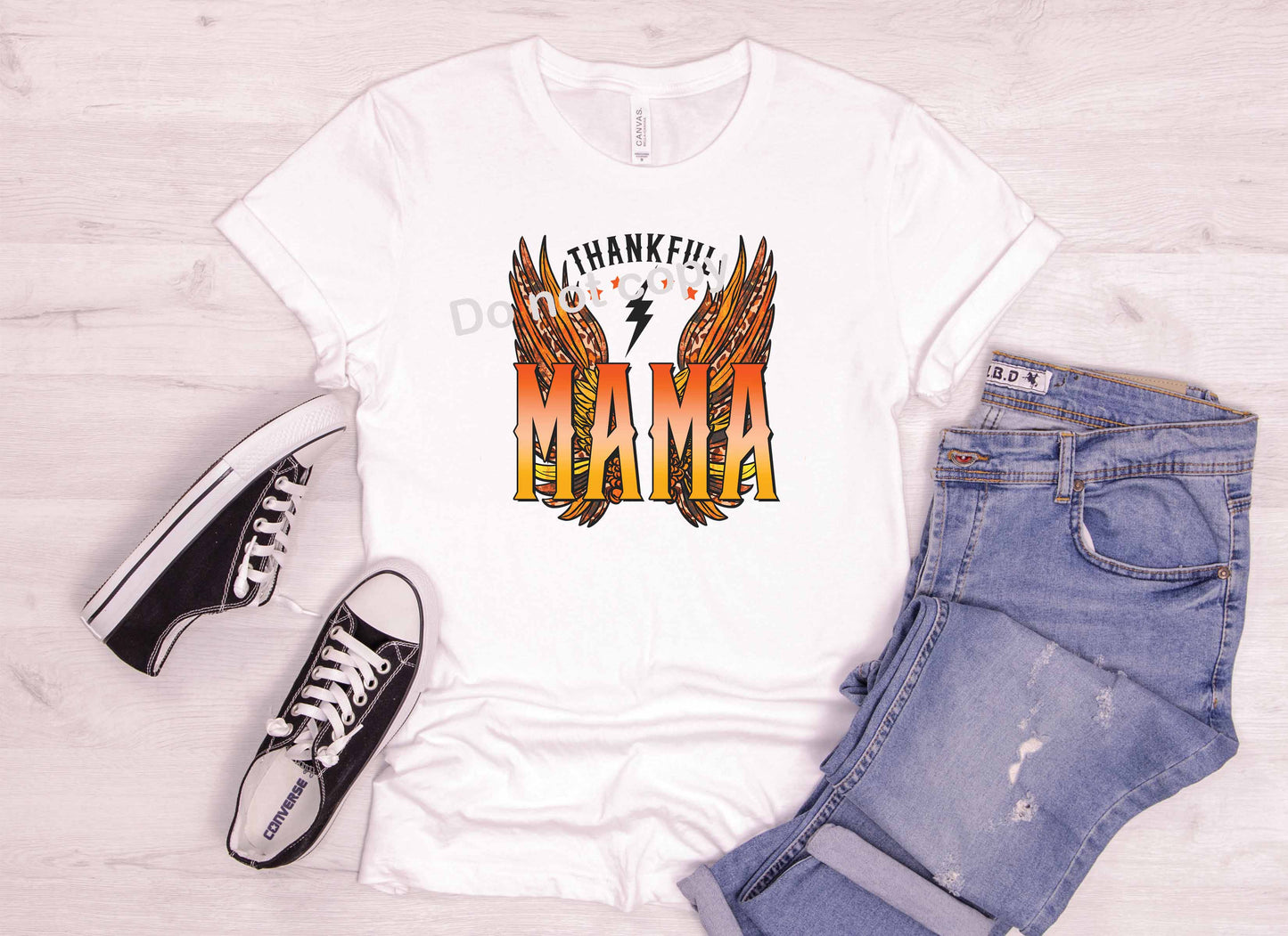 Thanksgiving mama with wings DTF Transfer